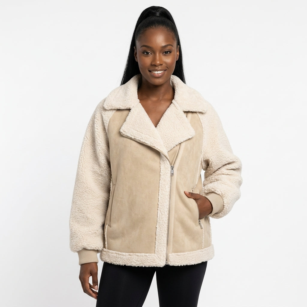 Women's Oversized Faux Shearling Jacket