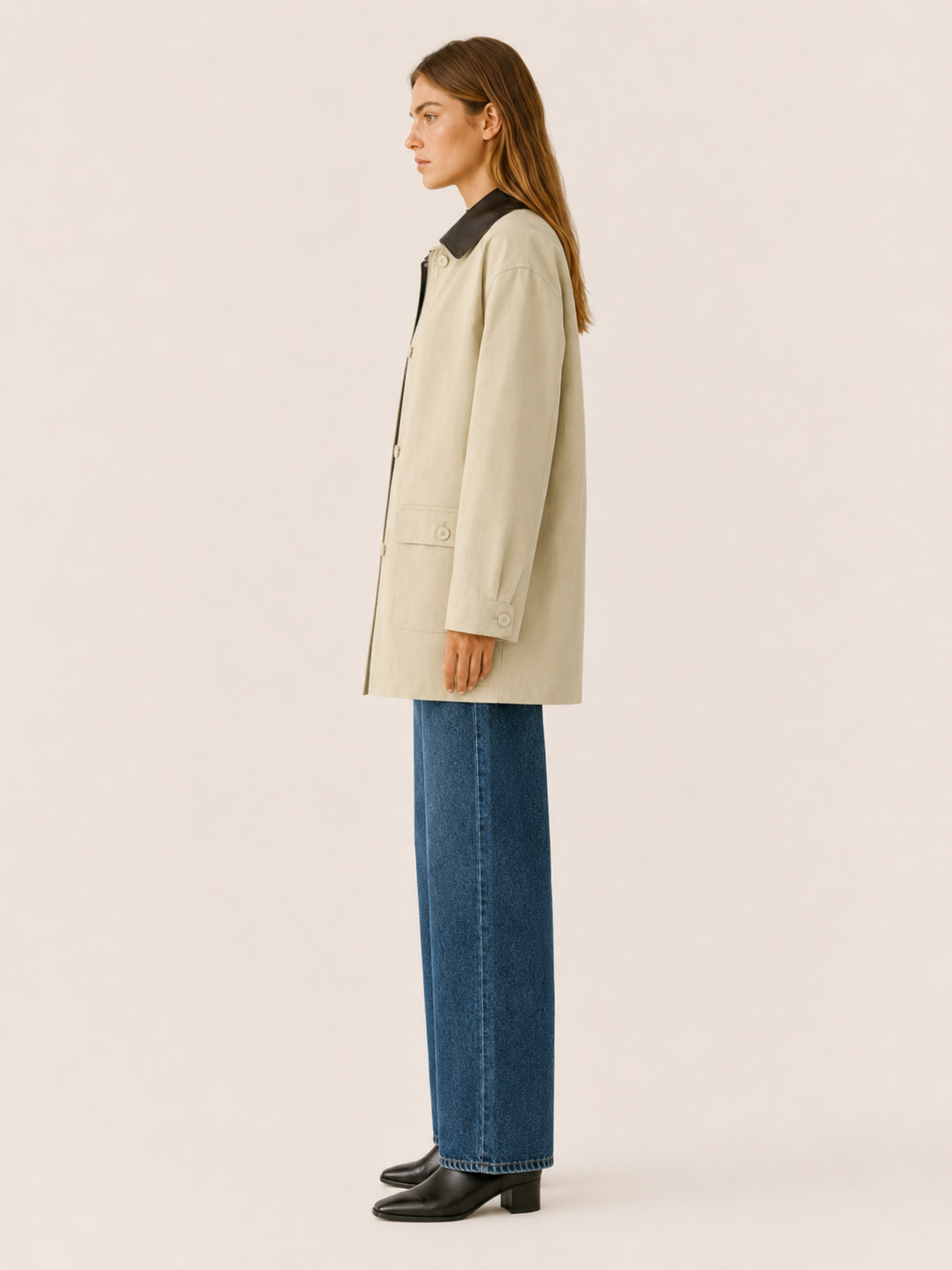 Women's Contrast Collar Barn Jacket
