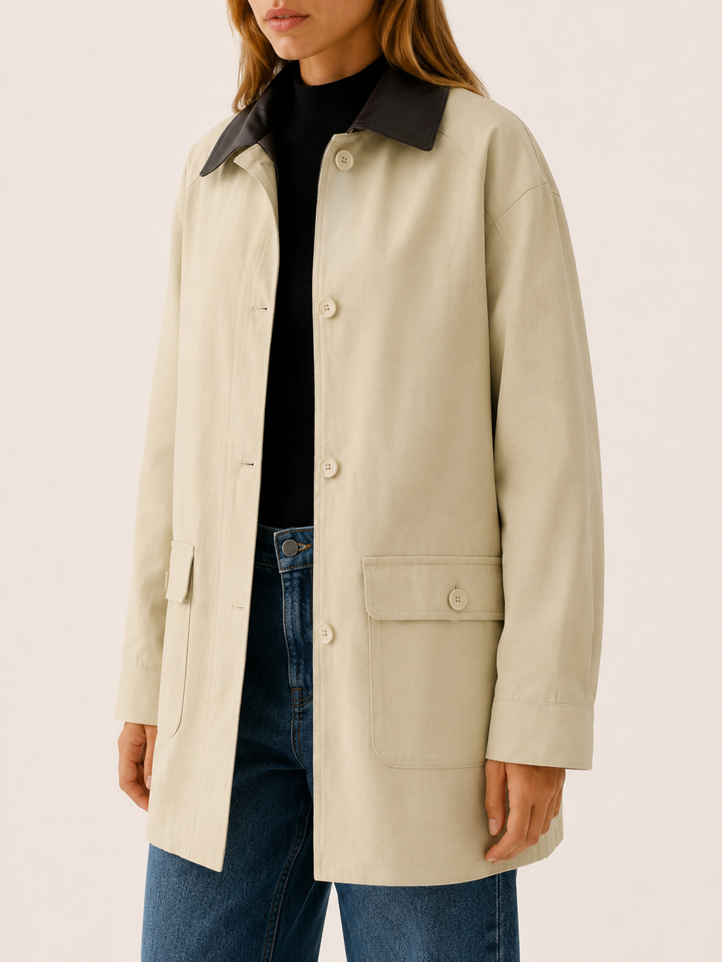 Women's Contrast Collar Barn Jacket