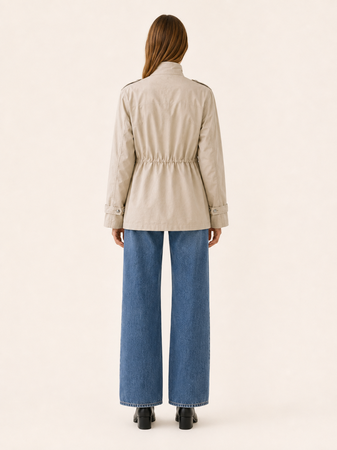 Women's Shawl Collar Tie Waist Winter Coat