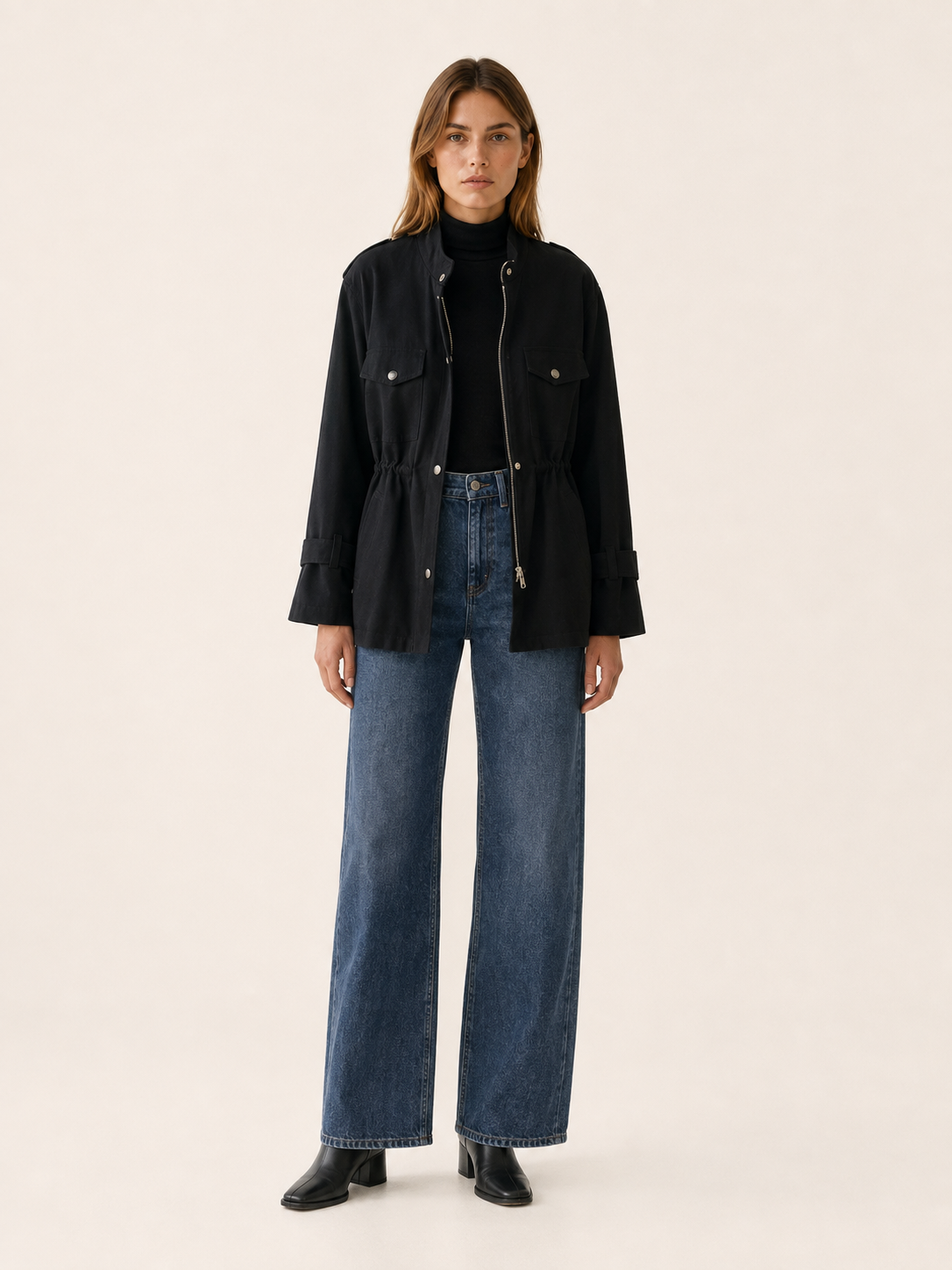 Women's Shawl Collar Tie Waist Winter Coat