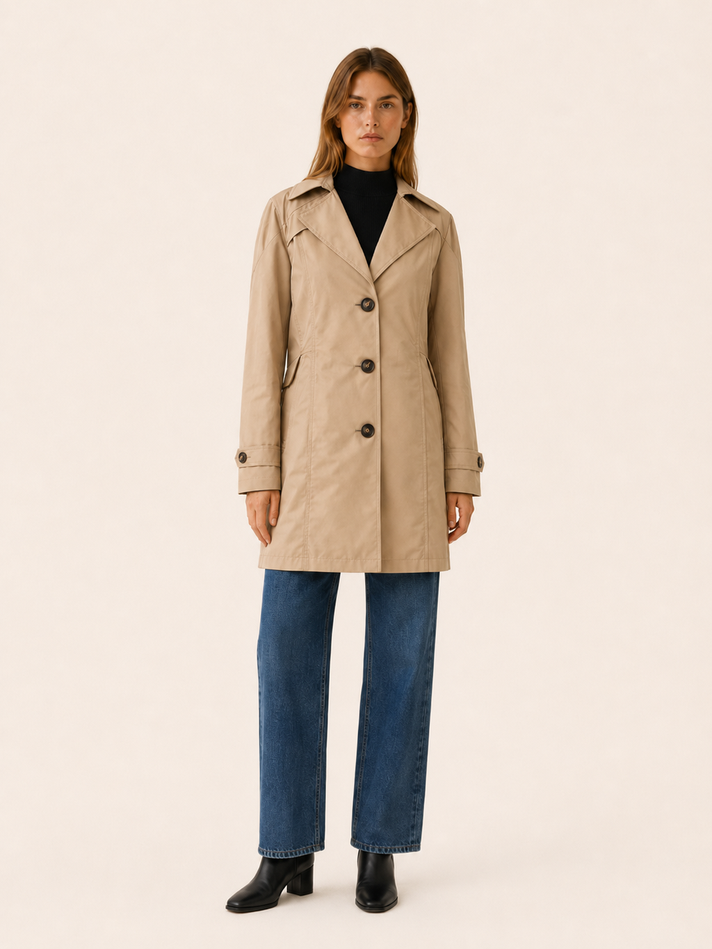 Women's Tailored Short Trench Coat
