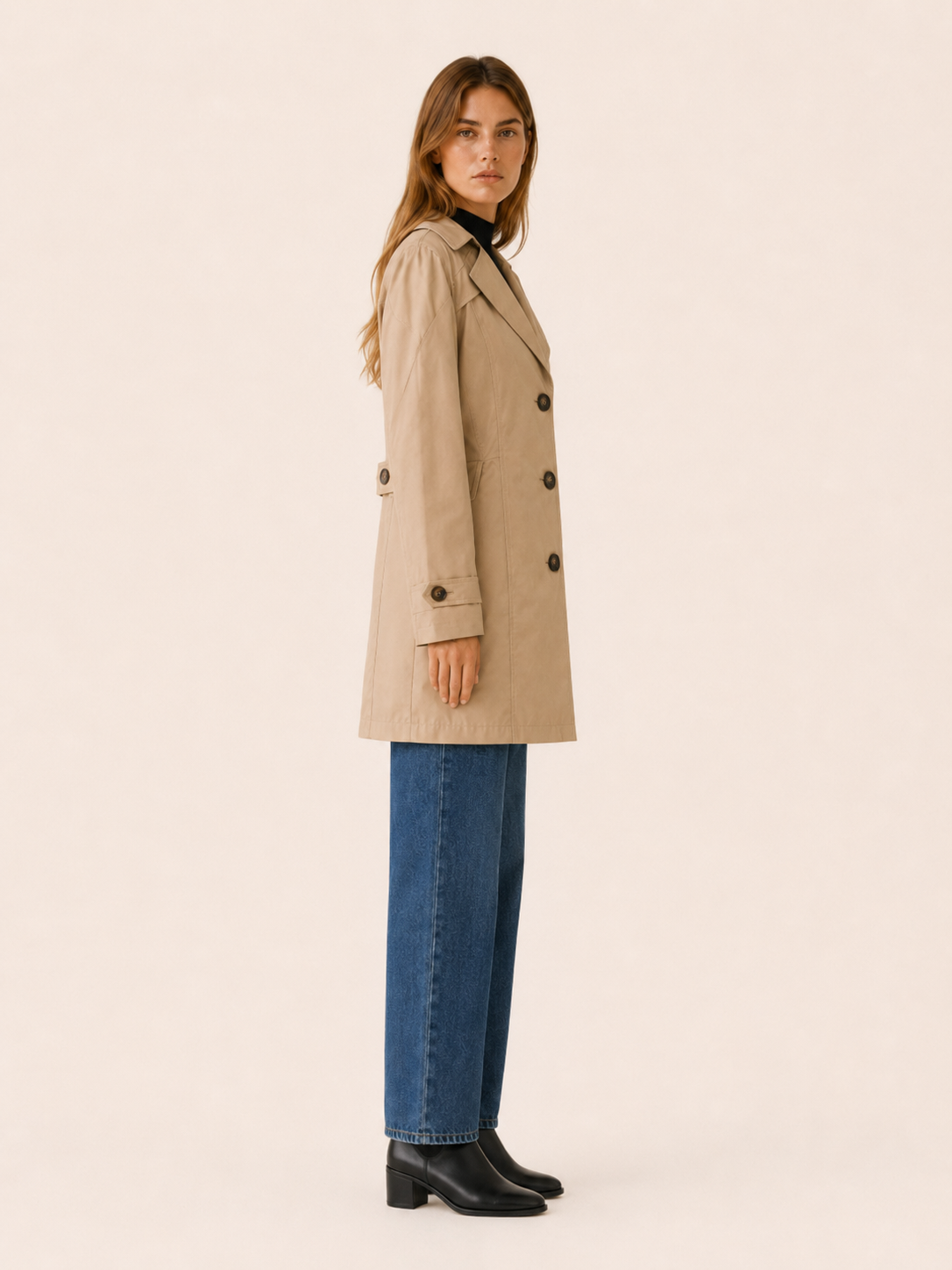Women's Tailored Short Trench Coat