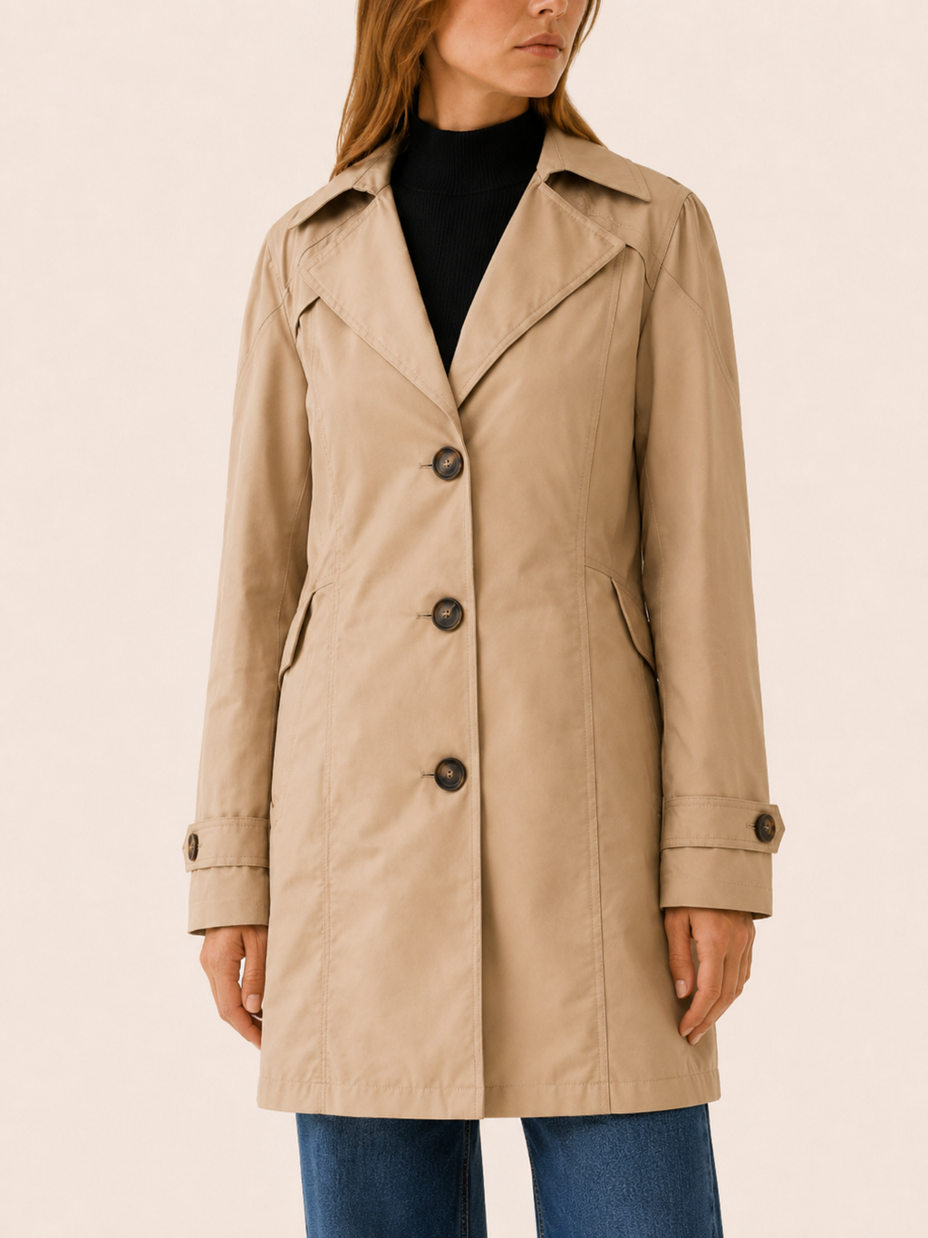 Women's Tailored Short Trench Coat