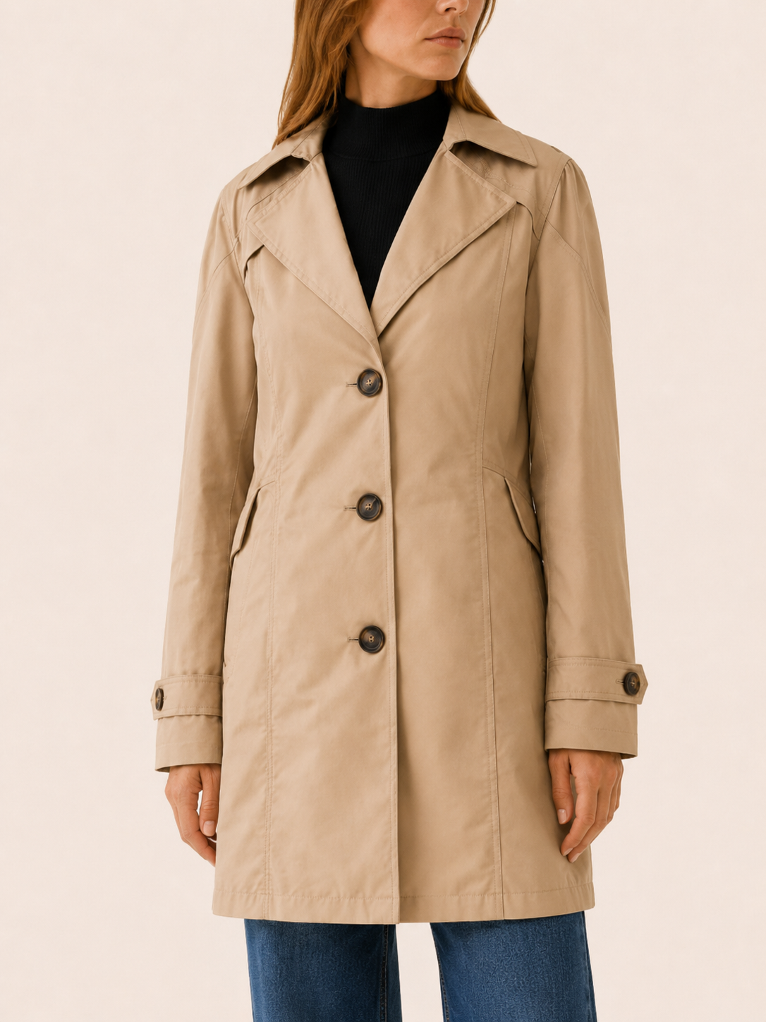 Women's Tailored Short Trench Coat