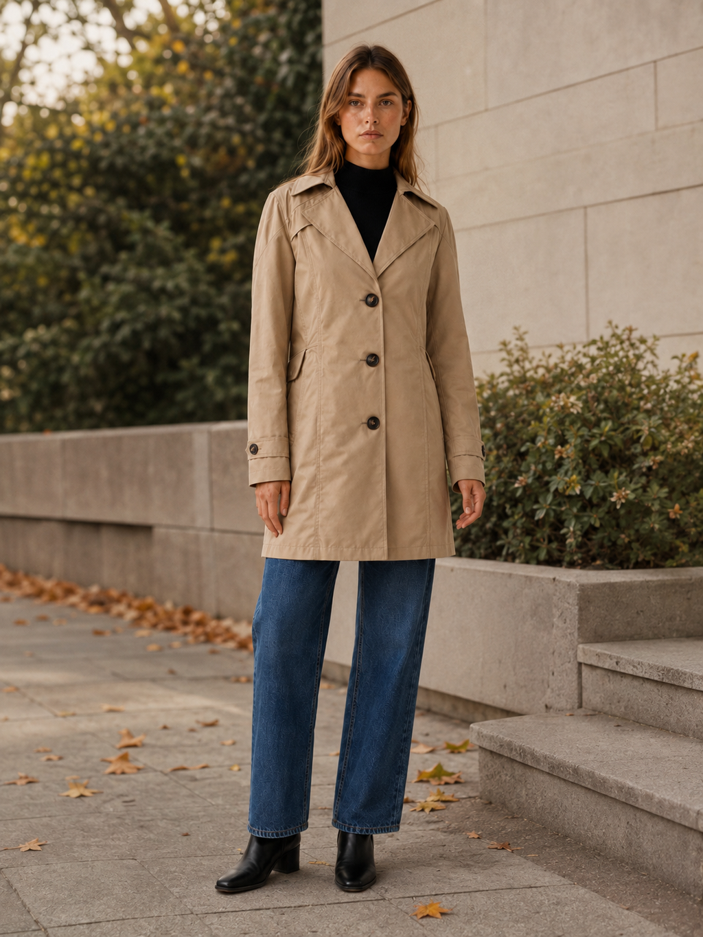 Women's Tailored Short Trench Coat