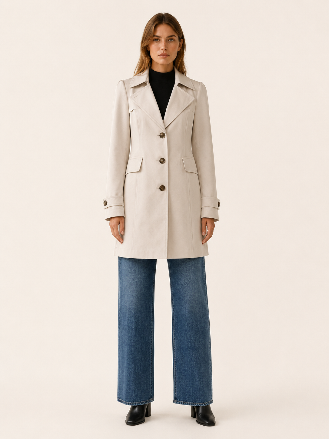 Women's Tailored Short Trench Coat