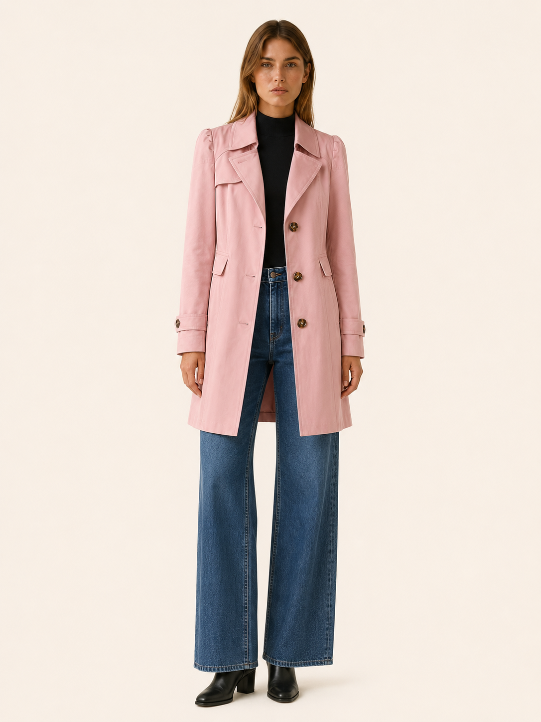 Women's Tailored Short Trench Coat