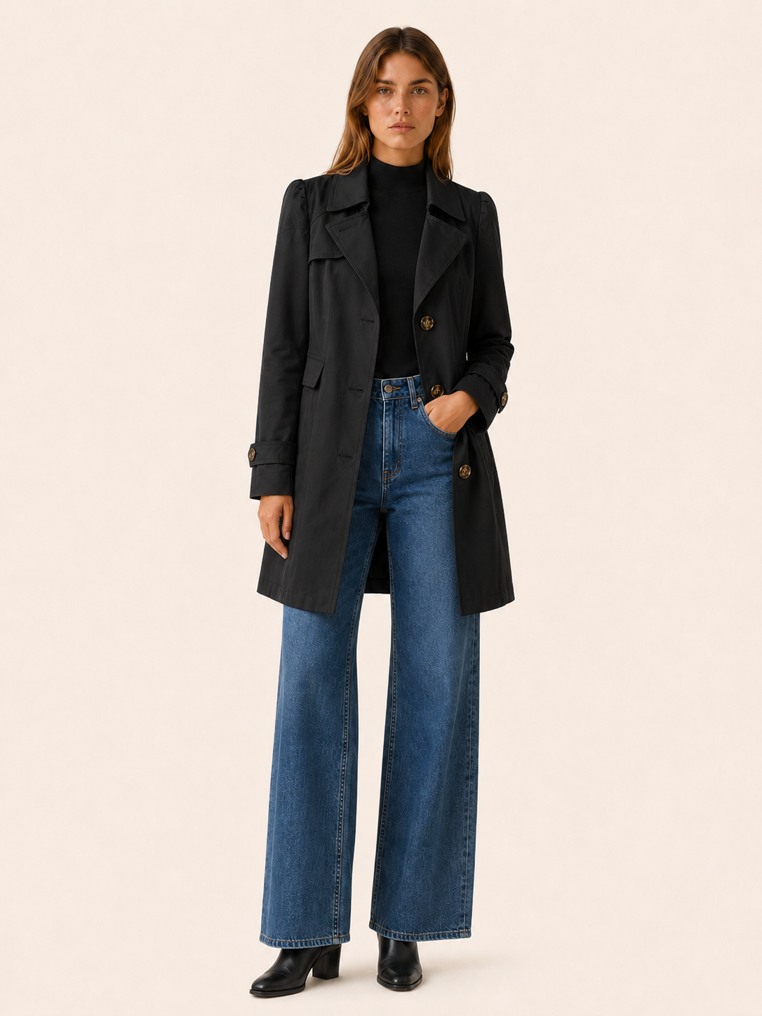 Women's Tailored Short Trench Coat