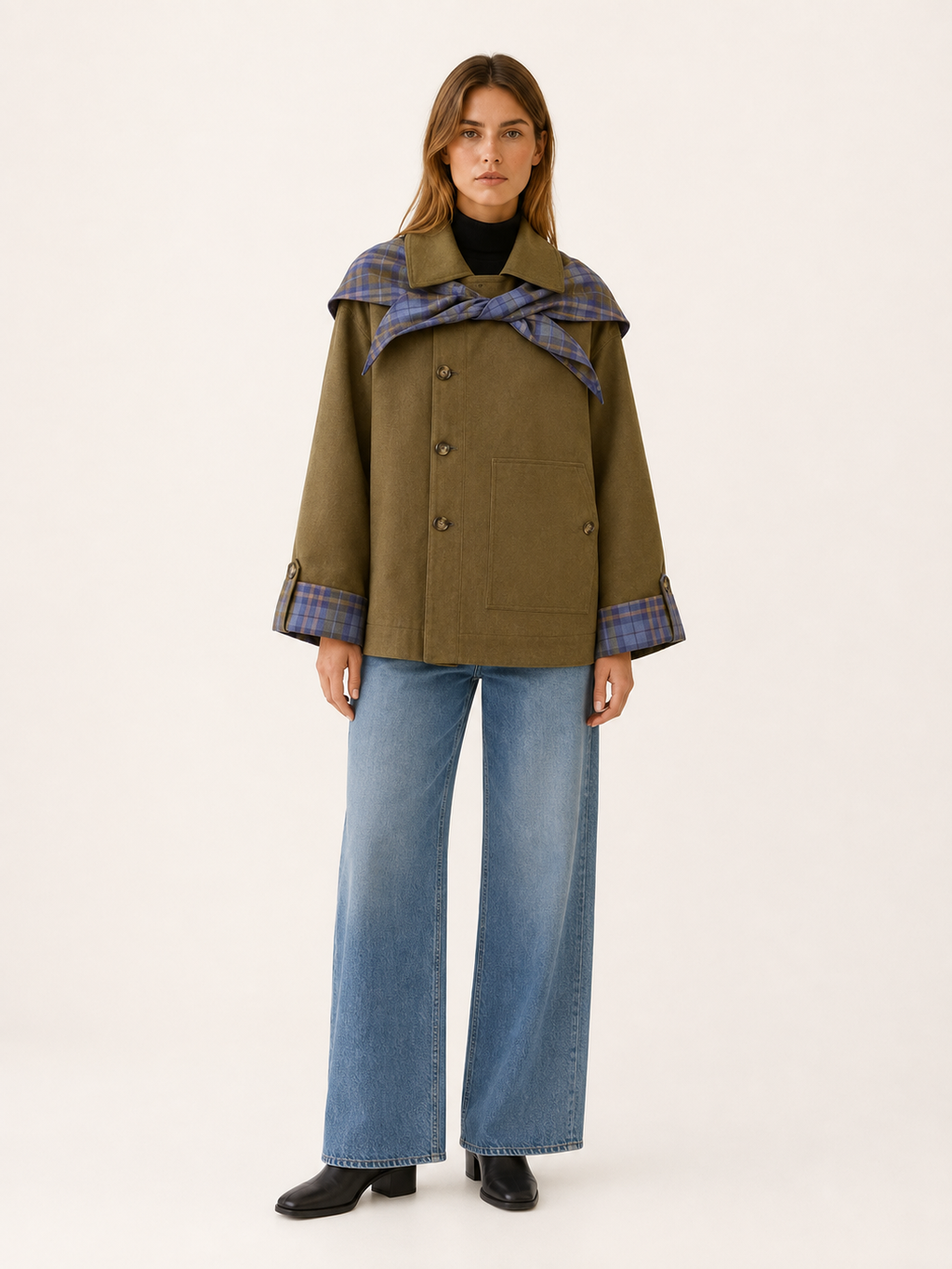 Women's Oversized Statement Collar Coat