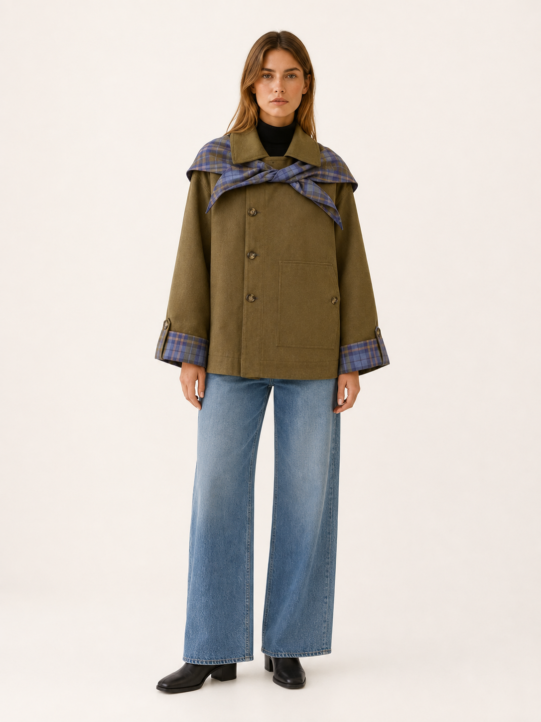 Women's Oversized Statement Collar Coat
