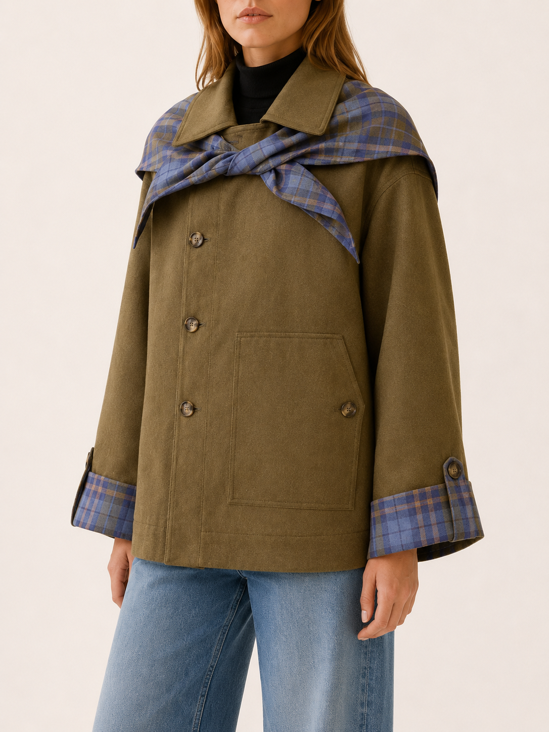 Women's Oversized Statement Collar Coat
