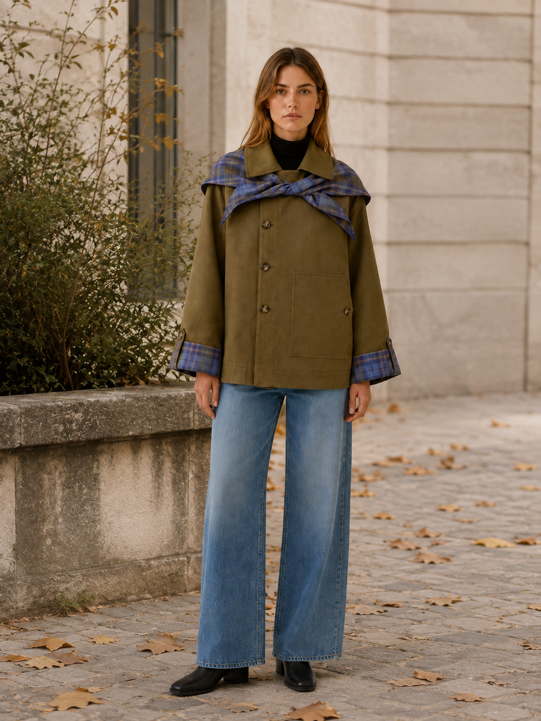 Women's Oversized Statement Collar Coat
