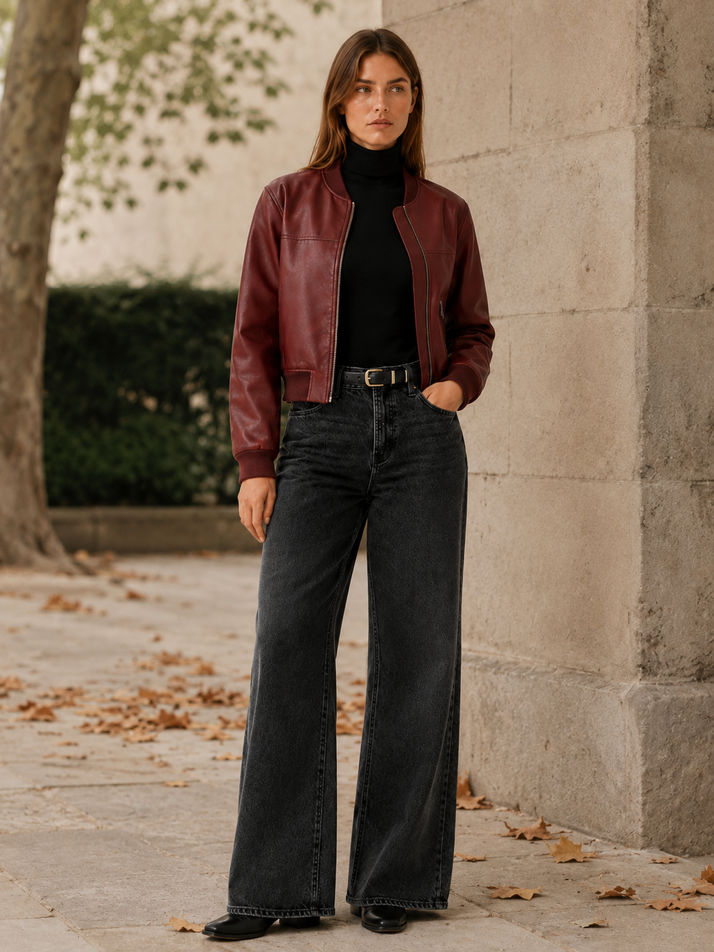 Women's Cropped Collarless Zip Jacket