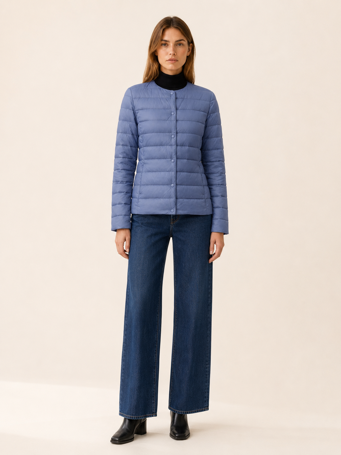 Women's Lightweight Quilted Snap Front Jacket