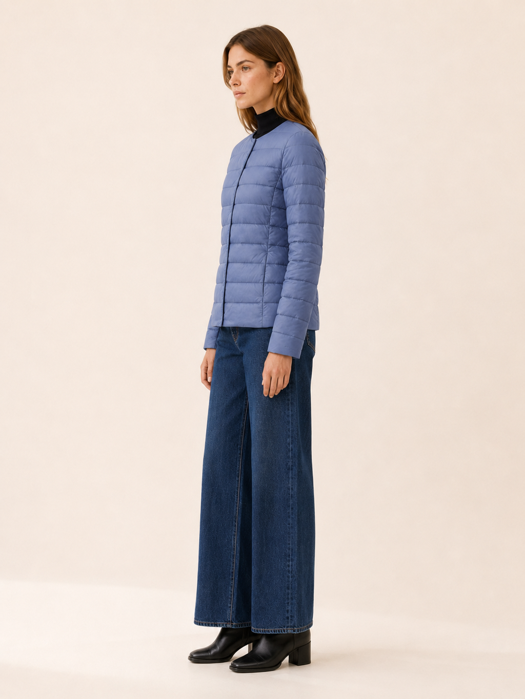 Women's Lightweight Quilted Snap Front Jacket