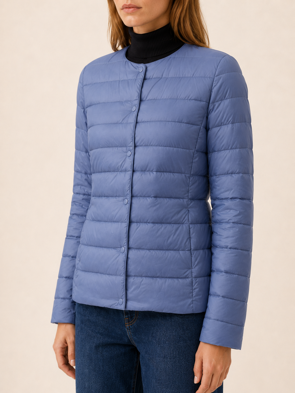 Women's Lightweight Quilted Snap Front Jacket