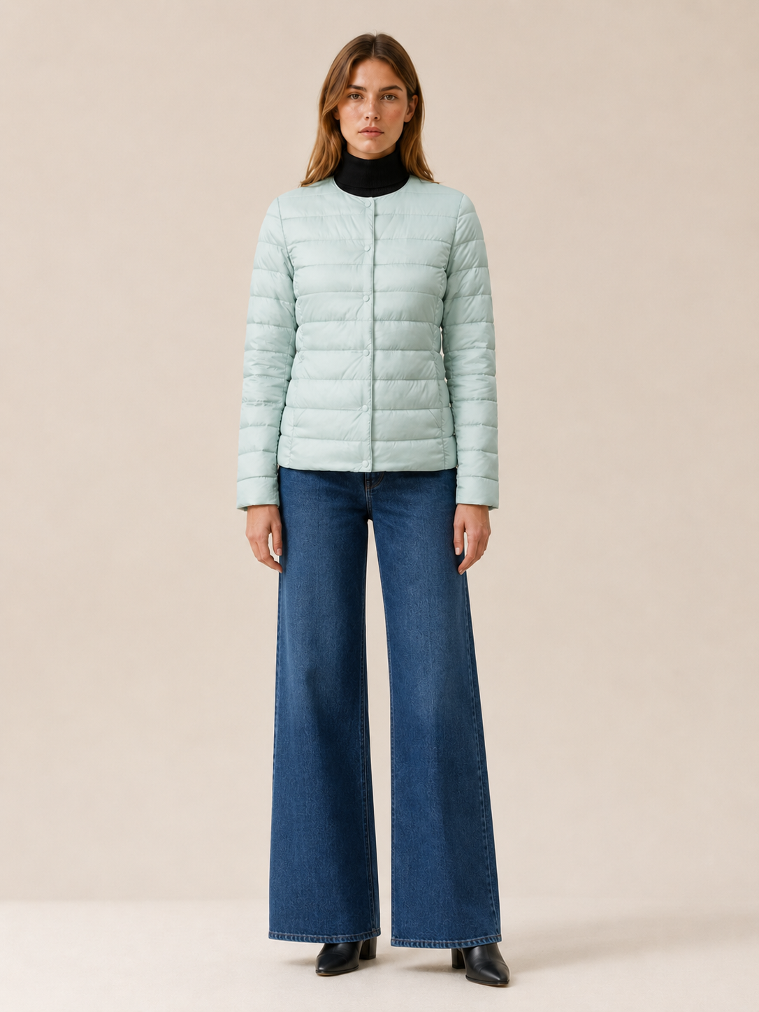Women's Lightweight Quilted Snap Front Jacket