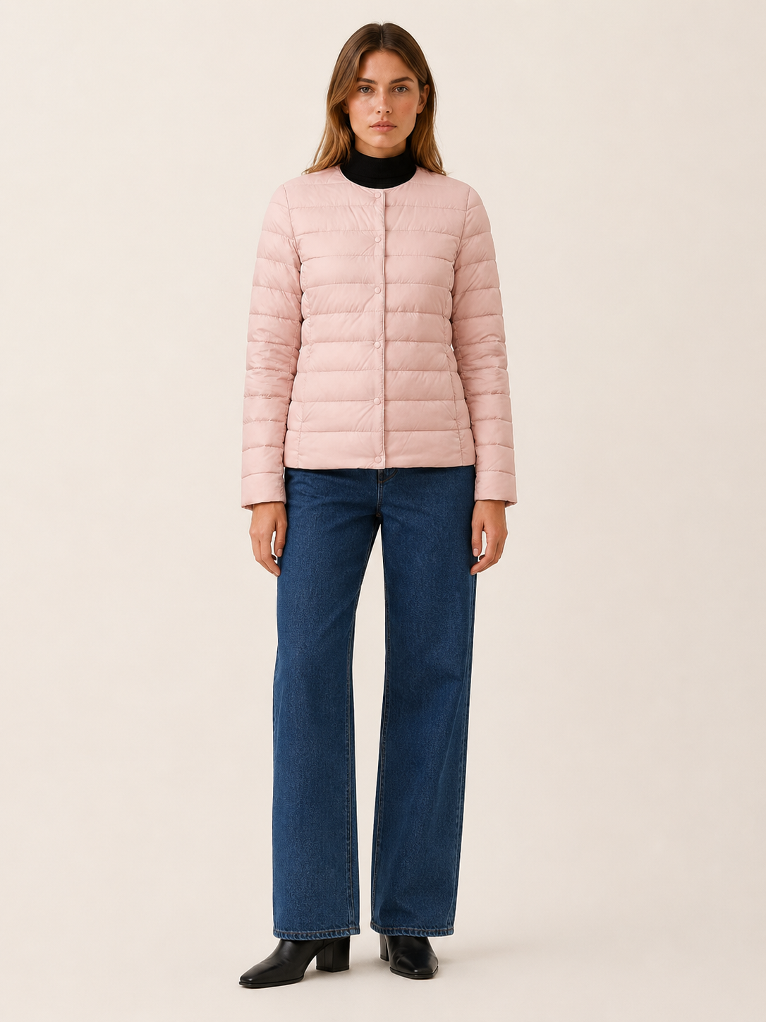 Women's Lightweight Quilted Snap Front Jacket
