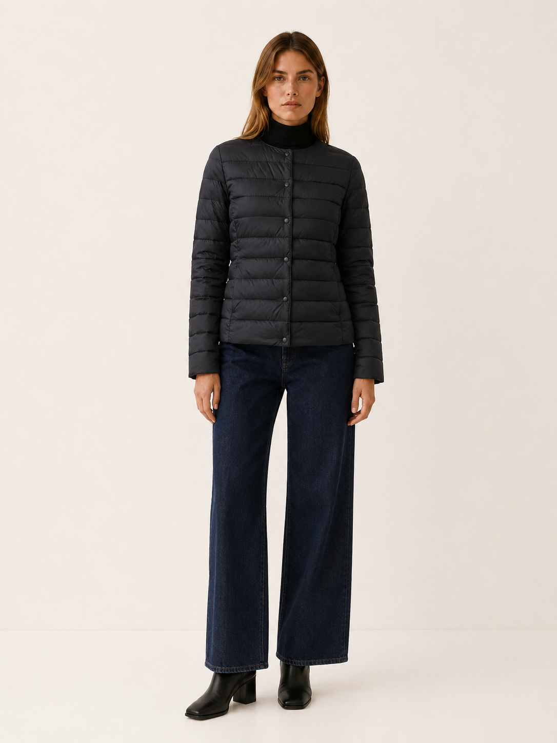 Women's Lightweight Quilted Snap Front Jacket