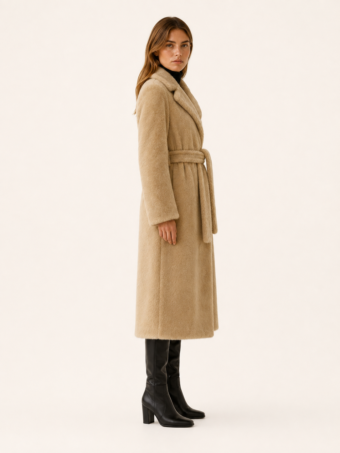Women's Oversized Belted Long Coat