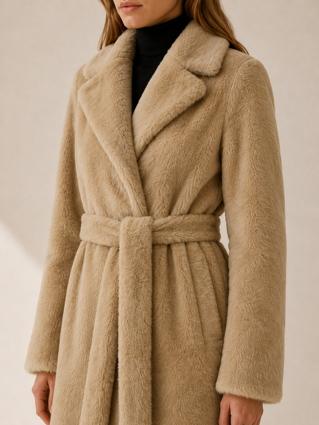 Women's Oversized Belted Long Coat
