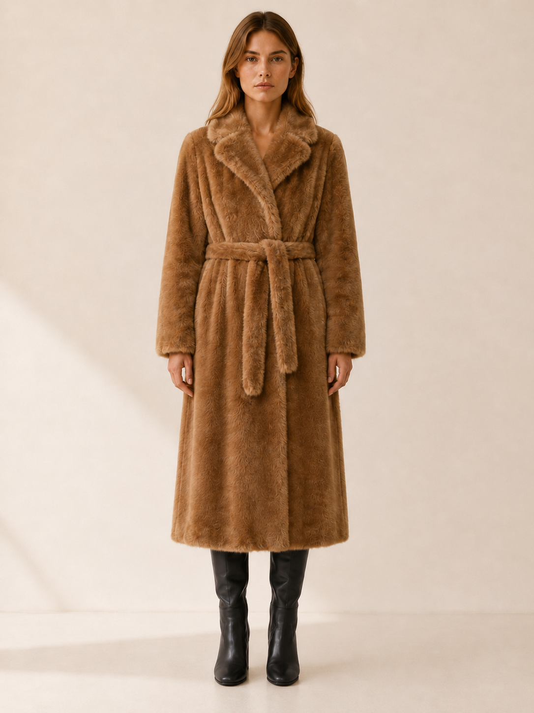 Women's Oversized Belted Long Coat
