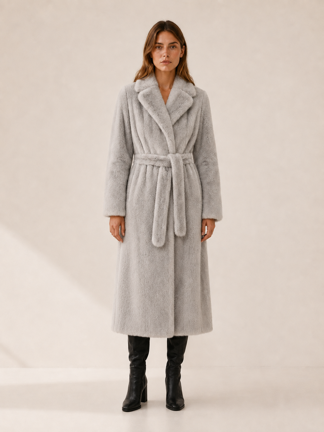 Women's Oversized Belted Long Coat