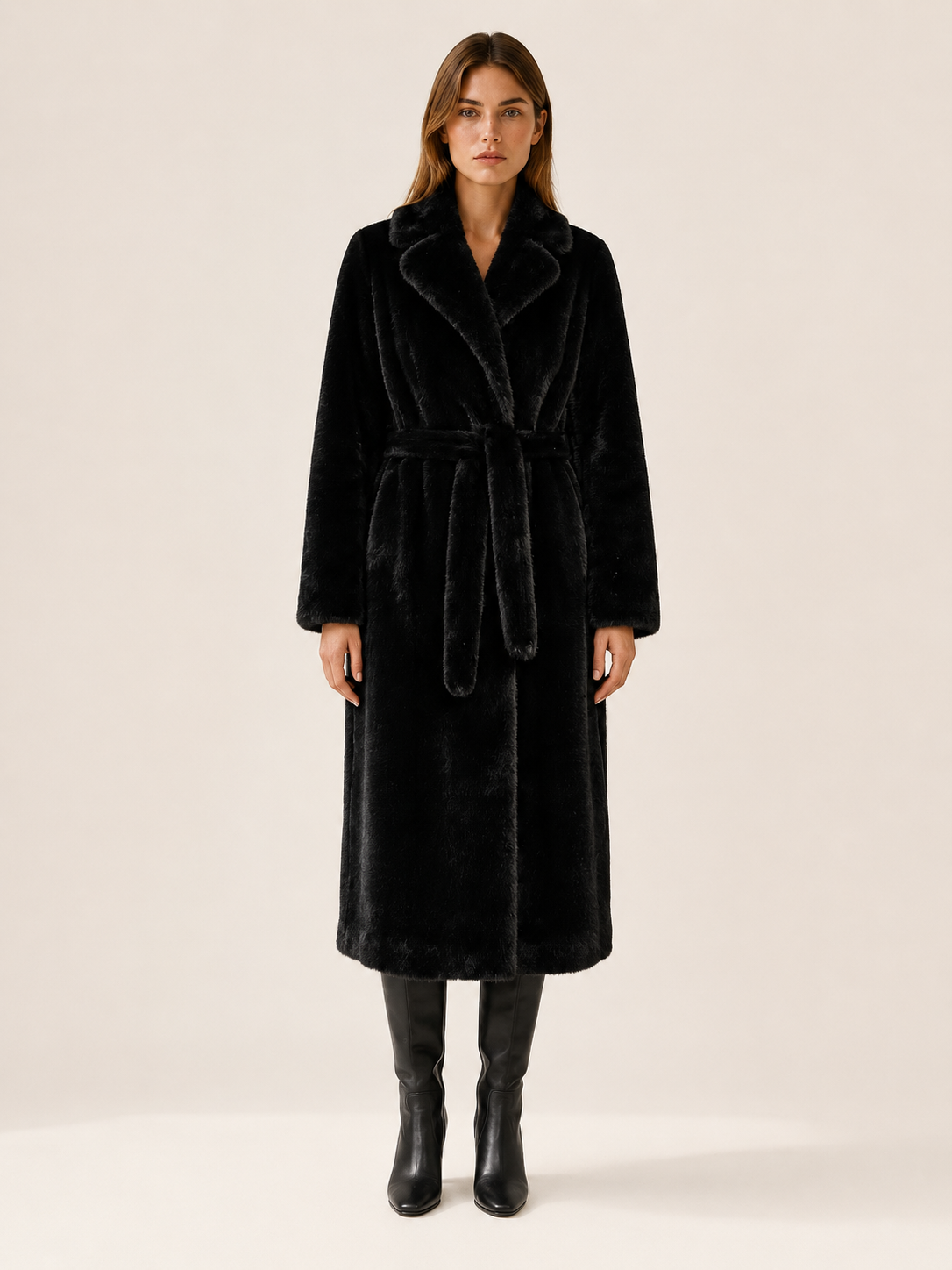 Women's Oversized Belted Long Coat