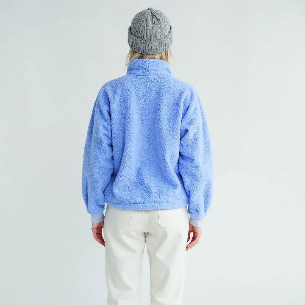 Women's Cropped Sherpa Fleece Zip Jacket