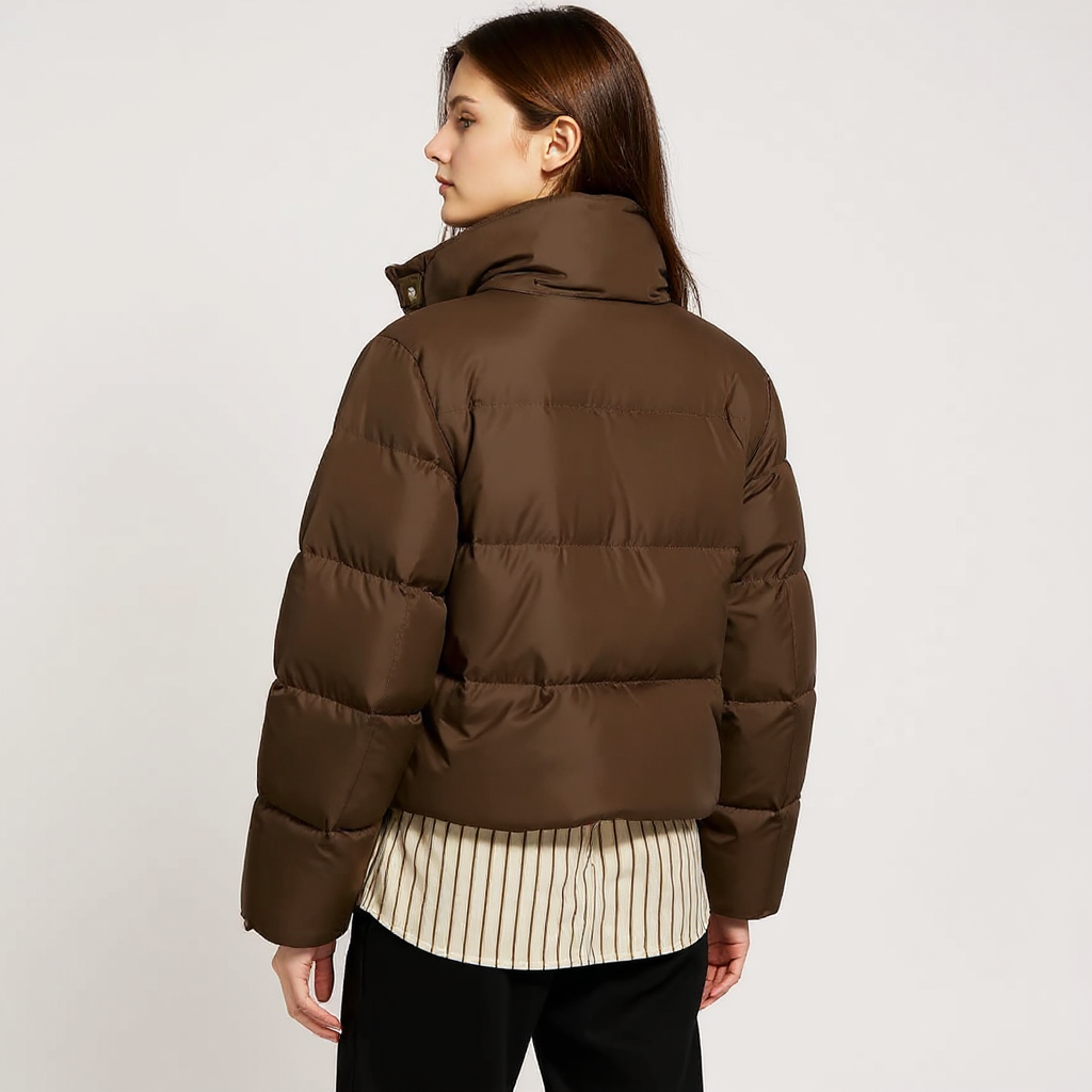Women's High Collar Quilted Puffer Jacket