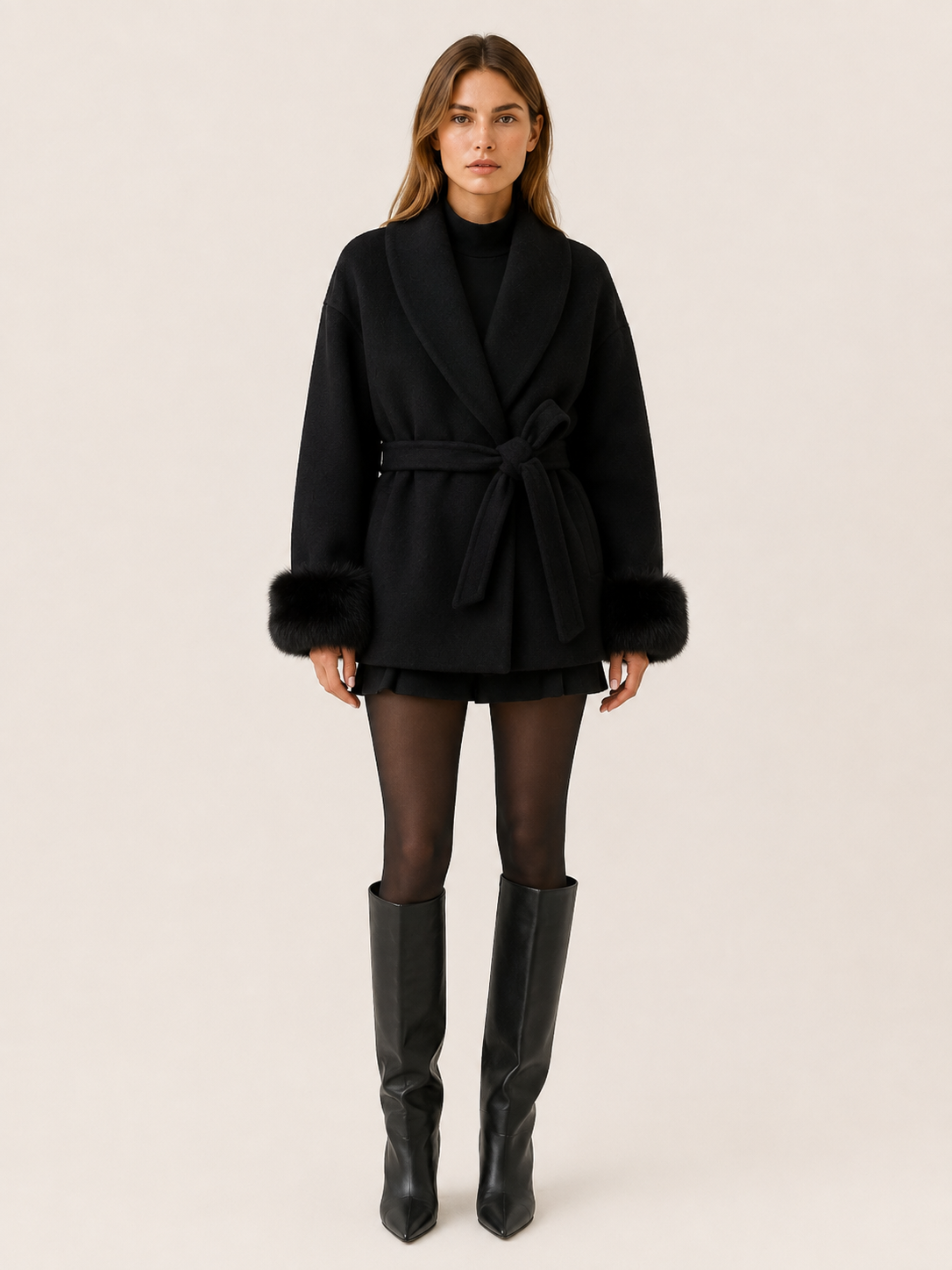 Women's Shawl Collar Winter Coat