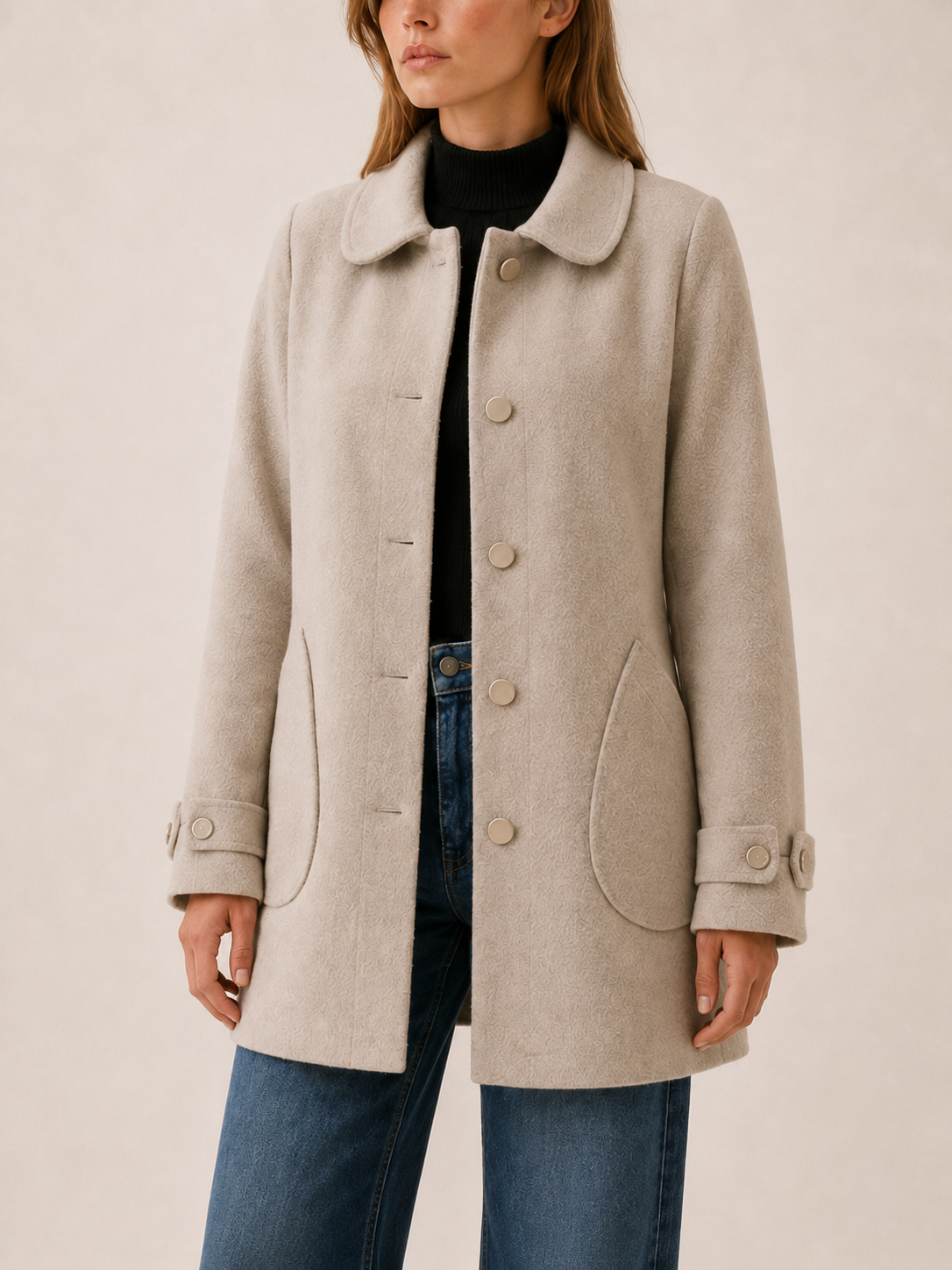 Women's Longline Button Front Coat