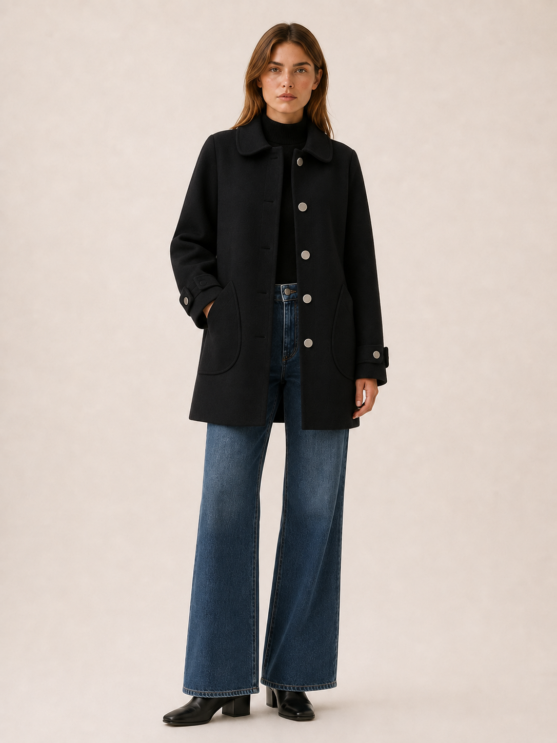 Women's Longline Button Front Coat
